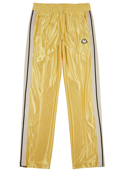 Moncler Genius 8 Moncler Palm Angels Satin-jersey Track Trousers In Yellow