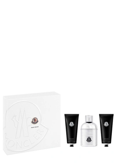 Moncler Pour Homme Eau De Parfum Gift Set 100ml In White