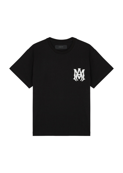 Amiri Kids Logo-print Cotton T-shirt In Black
