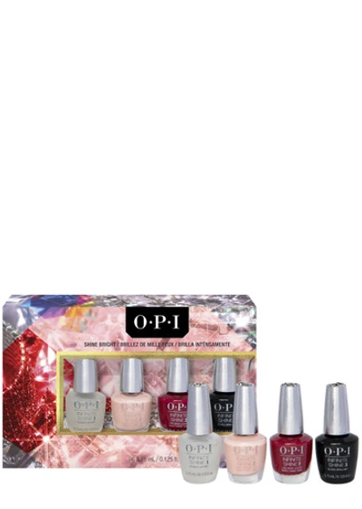 Opi Jewel Be Bold Christmas Icons 4 Piece Mini Set In White
