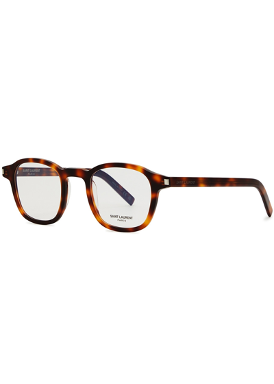 Saint Laurent Round-frame Optical Glasses, Glasses, Brown, Round Frame