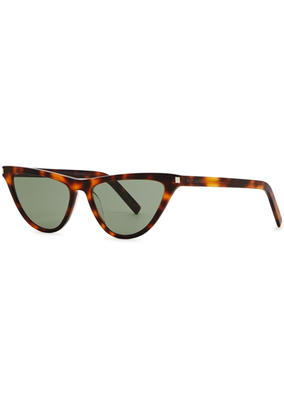 Saint Laurent Cat-eye Sunglasses, Sunglasses, Cat-eye In Brown