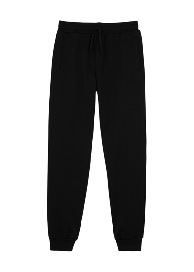 Dolce & Gabbana Kids Stretch-cotton Sweatpants (8-14 Years) In Black