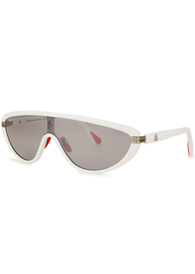 Moncler Vitesse D-frame Sunglasses, Sunglasses, Rubberised Arms In Metallic