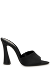 Saint Laurent Gippy Satin Mule Sandals In Black