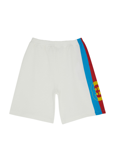 Gucci Kids Logo Cotton Shorts (4-10 Years) In White
