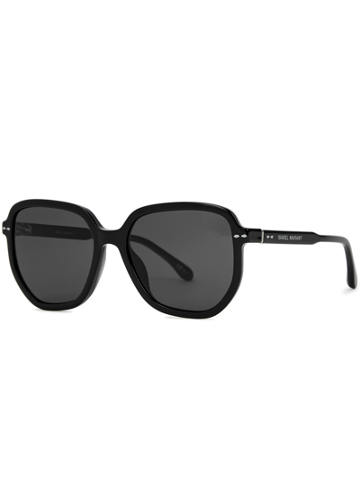 Isabel Marant Oversized Butterfly-frame Sunglasses In Black