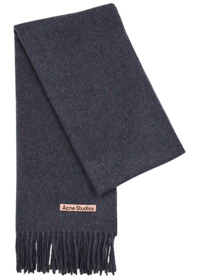 Acne Studios Canada Wool Scarf In Purple