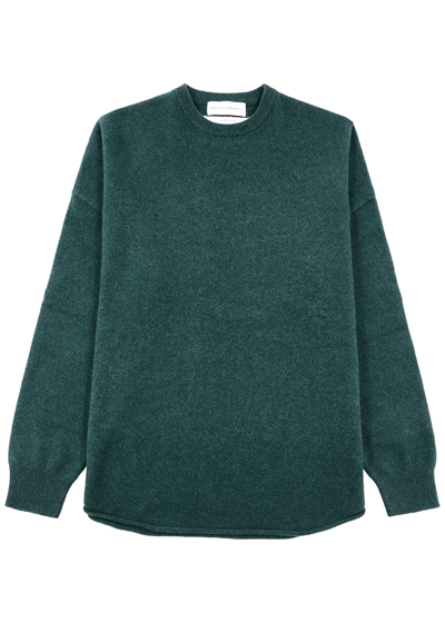 Extreme Cashmere N°53 Crew Hop Cashmere-blend Jumper In Green