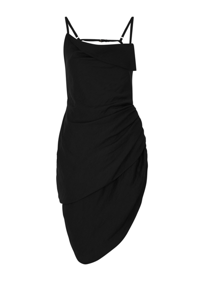 Jacquemus La Robe Saudade Ruched Mini Dress, Dress, Black, Slim Fit