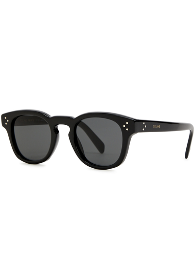 Celine Round-frame Sunglasses, Designer Sunglasses, Black Lenses
