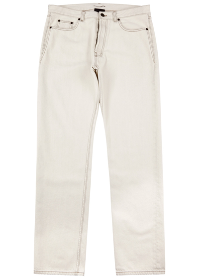 Saint Laurent Slim-leg Jeans In Off White