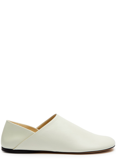 Loewe Toy Leather Slippers In White