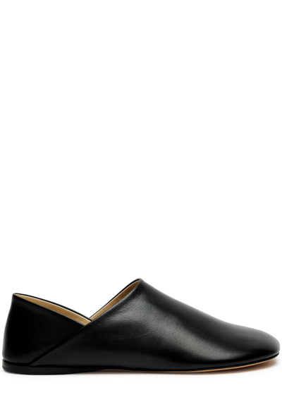 Loewe Toy Leather Slippers In Black