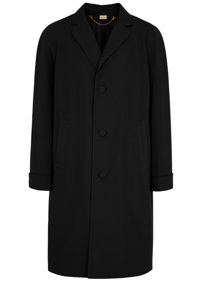Gucci Cotton-blend Coat In Black