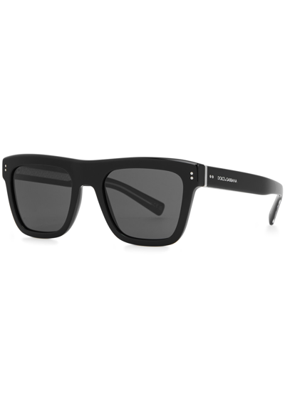 Dolce & Gabbana Square-frame Sunglasses, Sunglasses, Polarised Lenses In Black