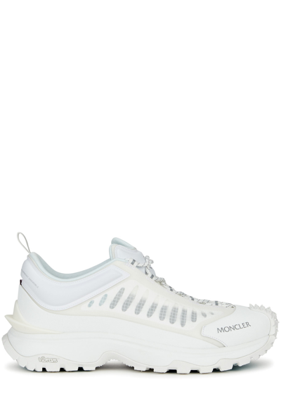 Moncler Trailgrip Panelled Mesh Sneakers In White