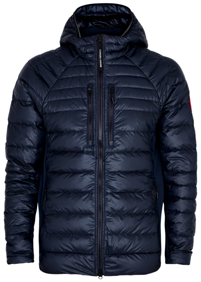 Canada Goose Hybridge Lite Hooded Shell Jacket In Navy