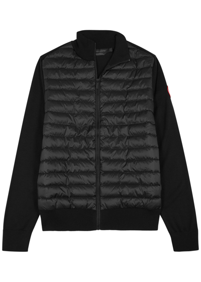 Canada Goose Hybridge Quilted Shell And Wool Jacket In Black