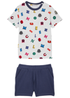 MONCLER KIDS PRINTED STRETCH-COTTON T-SHIRT AND SHORTS SET