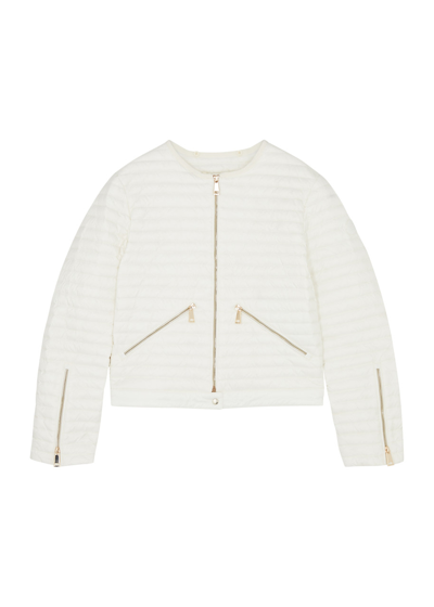 Moncler Kids Quilted Shell Jacket (12-14 Years) In White
