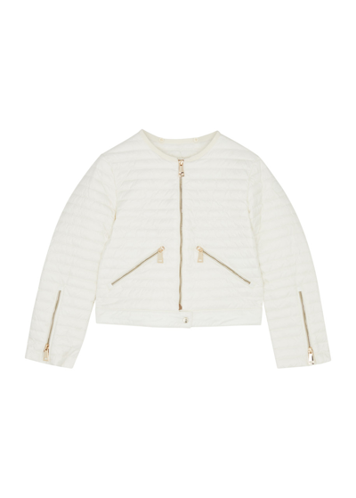 Moncler Kids Quilted Shell Jacket (8-10 Years) In White
