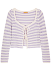 KITRI DIONNE STRIPED CROCHET CARDIGAN