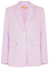 Kitri Brea Lilac Linen Oversized Blazer In Lilac