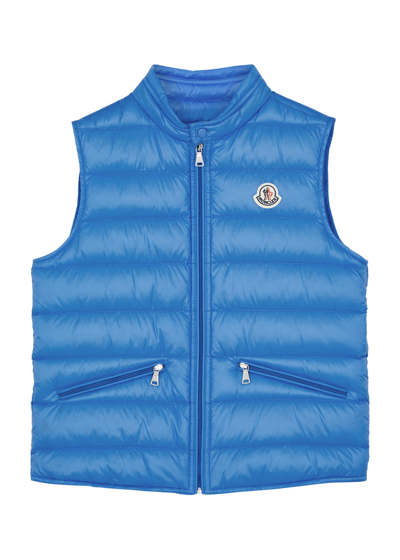 Moncler Kids Gui Quilted Shell Gilet (8-10 Years) In Blue