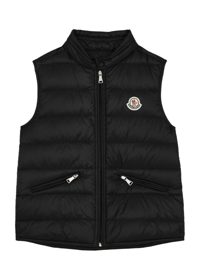 Moncler Kids Gui Quilted Shell Gilet (8-10 Years) In Black