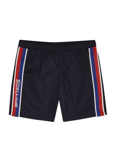 Moncler Kids Striped Shell Swim Shorts (12-14 Years) In Navy & Other