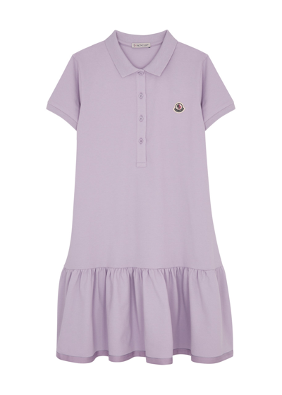 Moncler Kids Piqué Cotton Polo Dress (12-14 Years) In Lilac