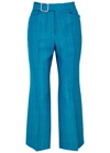 JIL SANDER BELTED CROPPED BOOTCUT TROUSERS