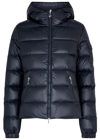 Moncler Gles Hooded Quilted Shell Jacket In Navy