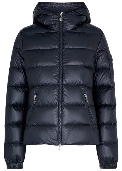 Moncler Gles Hooded Quilted Shell Jacket In Navy