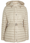 Moncler Oredon Hooded Quilted Shell Coat In Beige