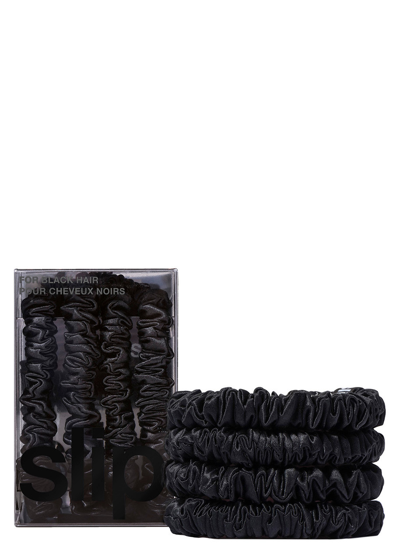 Slip Pure Silk Skinny Scrunchies In Black