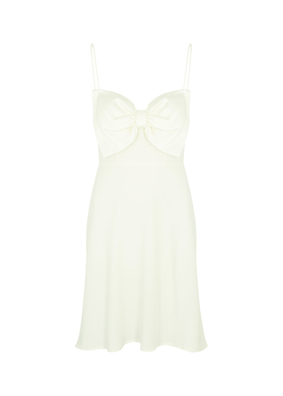 Rixo London Bridal Libby Satin Minidress In Ivory