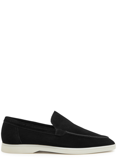 Aurélien Yacht Suede Loafers In Black