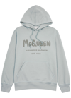 Alexander Mcqueen Graffiti Logo Print Sweatshirt In Grey