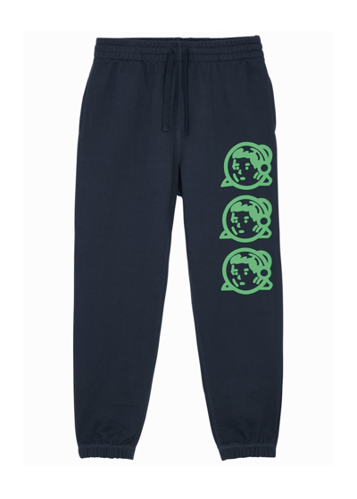 Billionaire Boys Club Kids Spaceman Logo Cotton Sweatpants In Navy & Other