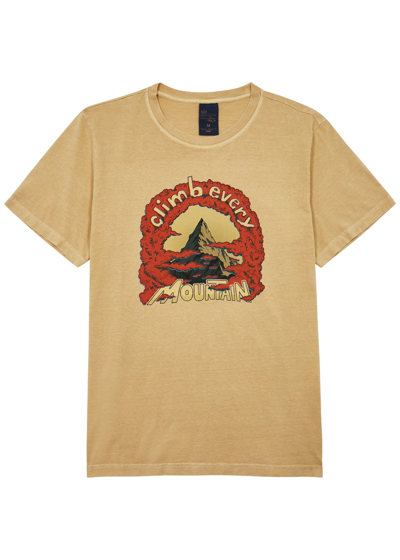 Nudie Jeans Roy Every Mountain Tee Faded Sun In Beige
