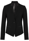 Marella Miranda Single-button V-neck Blazer In Black