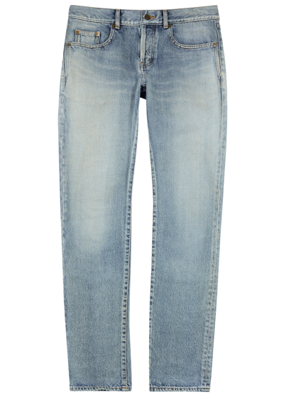 Saint Laurent Slim-leg Jeans In Light Blue