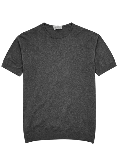 John Smedley Belden Knitted Cotton T-shirt In Grey