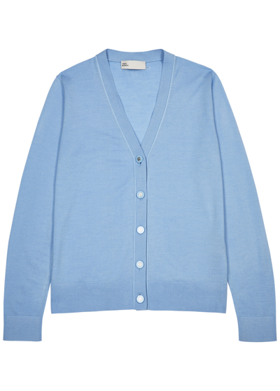 Tory Burch Simone Cardigan In Cerulean Sky