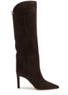JIMMY CHOO ALIZZE 85 SUEDE KNEE-HIGH BOOTS