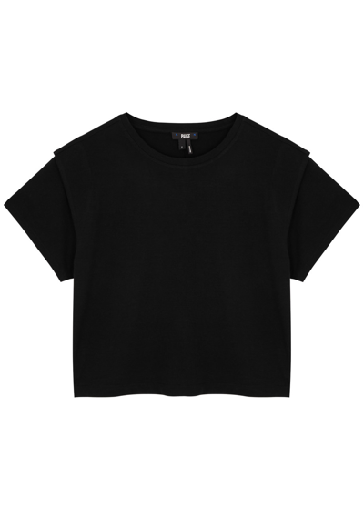 Paige Cropped Sefa T-shirt In Black