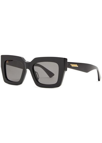 Bottega Veneta Square Cat-eye Sunglasses In Black