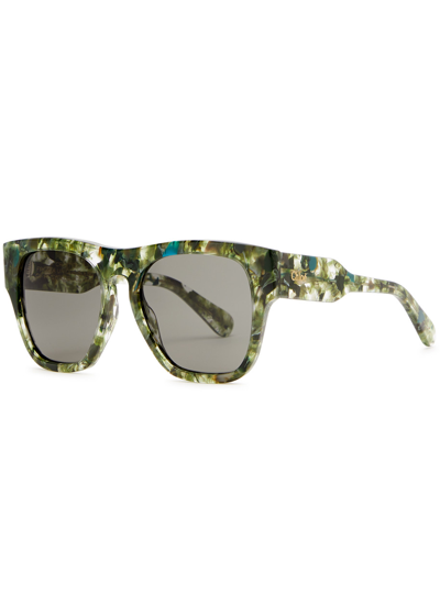 Chloé Chloe Square-frame Sunglasses In Green